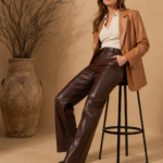 Sawyer Wide-Leg Leather Pants