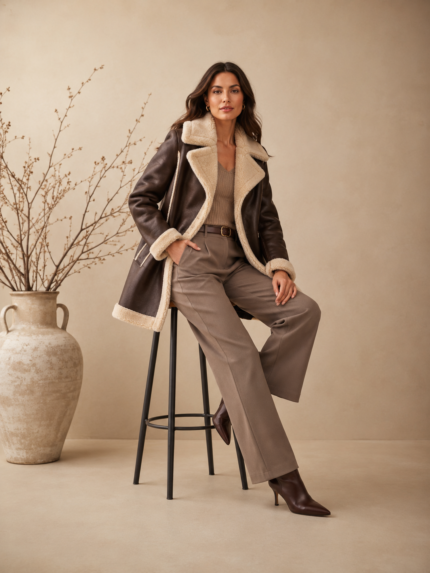 Alden Shearling Collar Coat